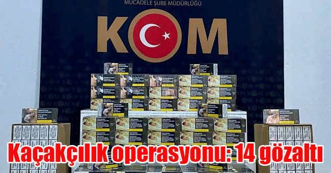 Kaçakçılık operasyonu: 14 gözaltı