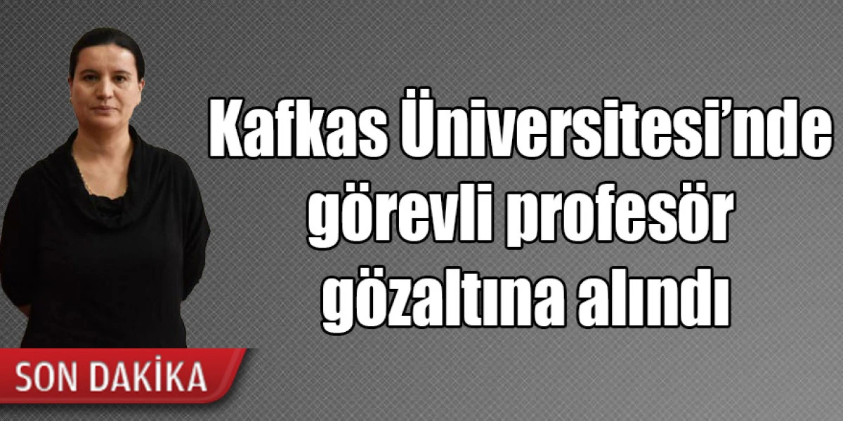 Kafkas &Uuml;niversitesi&rsquo;nde g&ouml;revli profes&ouml;r g&ouml;zaltına alındı