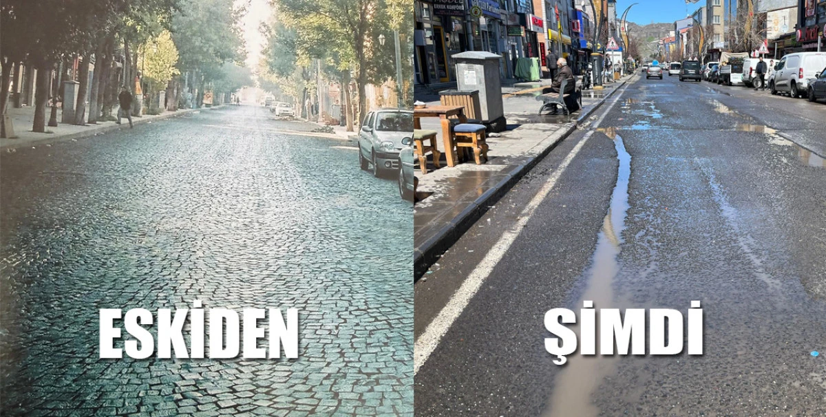 Kars&rsquo;ta Asırlarca Dayanacak Taş Parkelerin yerine alan asfalt