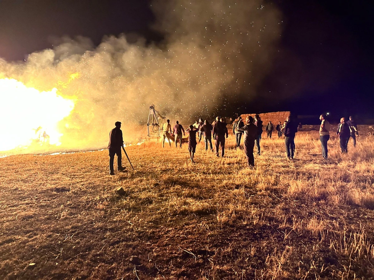 Kars'ta ot yangını