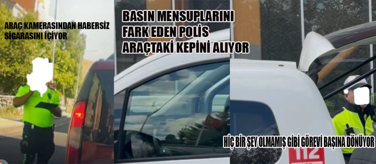 Trafik Kontrolünde Ciddiyetsiz Görüntüler: Görev Başındaki Polisler Kurallara Uymadı